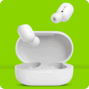 Fone de Ouvido Bluetooth 5.0 Sem Fio Branco com LED - Com Borracha