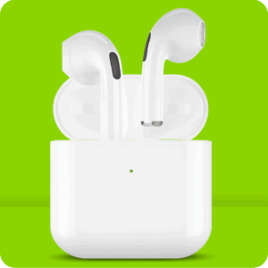Fone de Ouvido Bluetooth 5.0 Sem Fio Branco – Sem Borracha